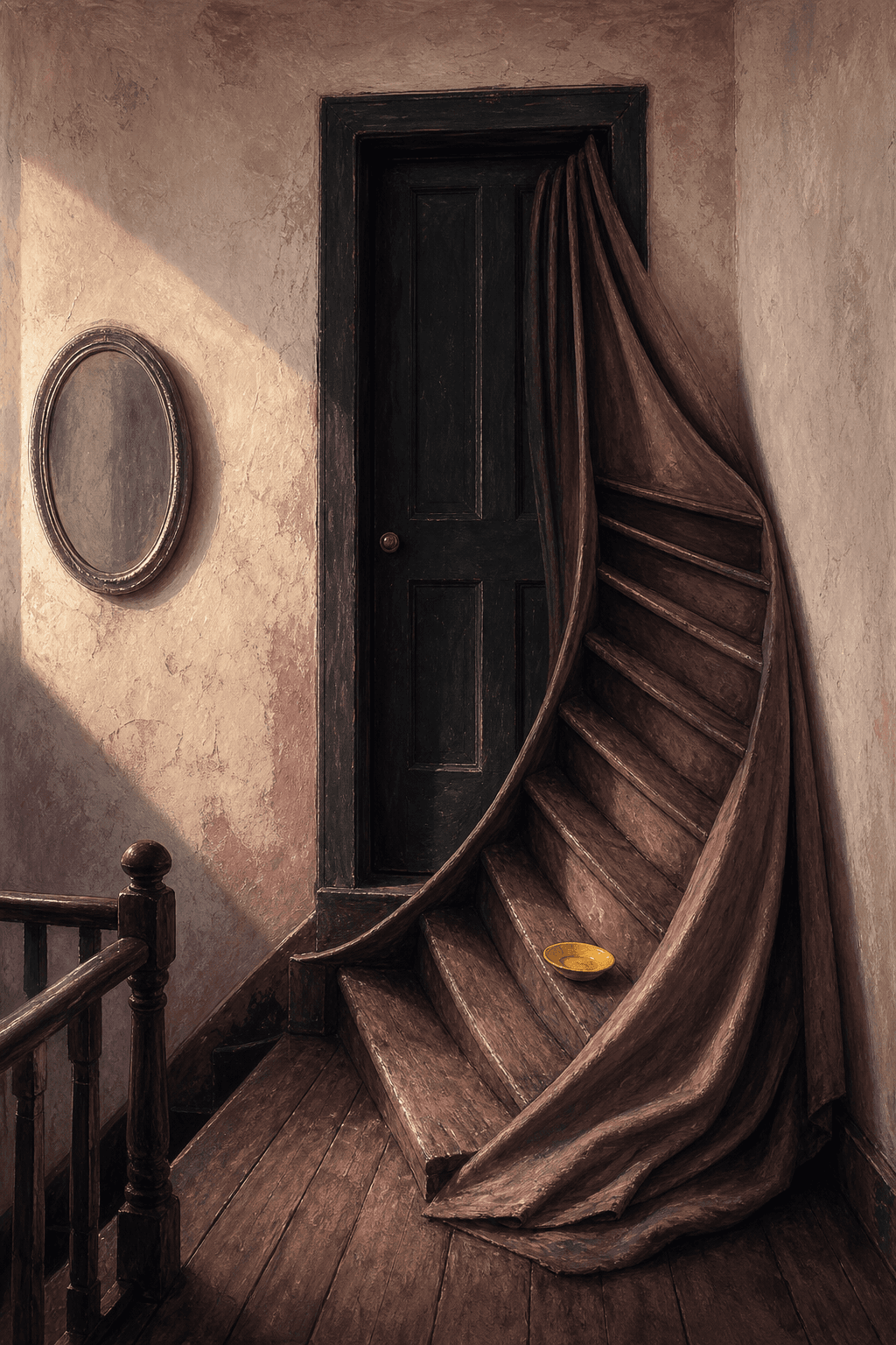 Staircase Draped at the Closed Door by Vera Lune